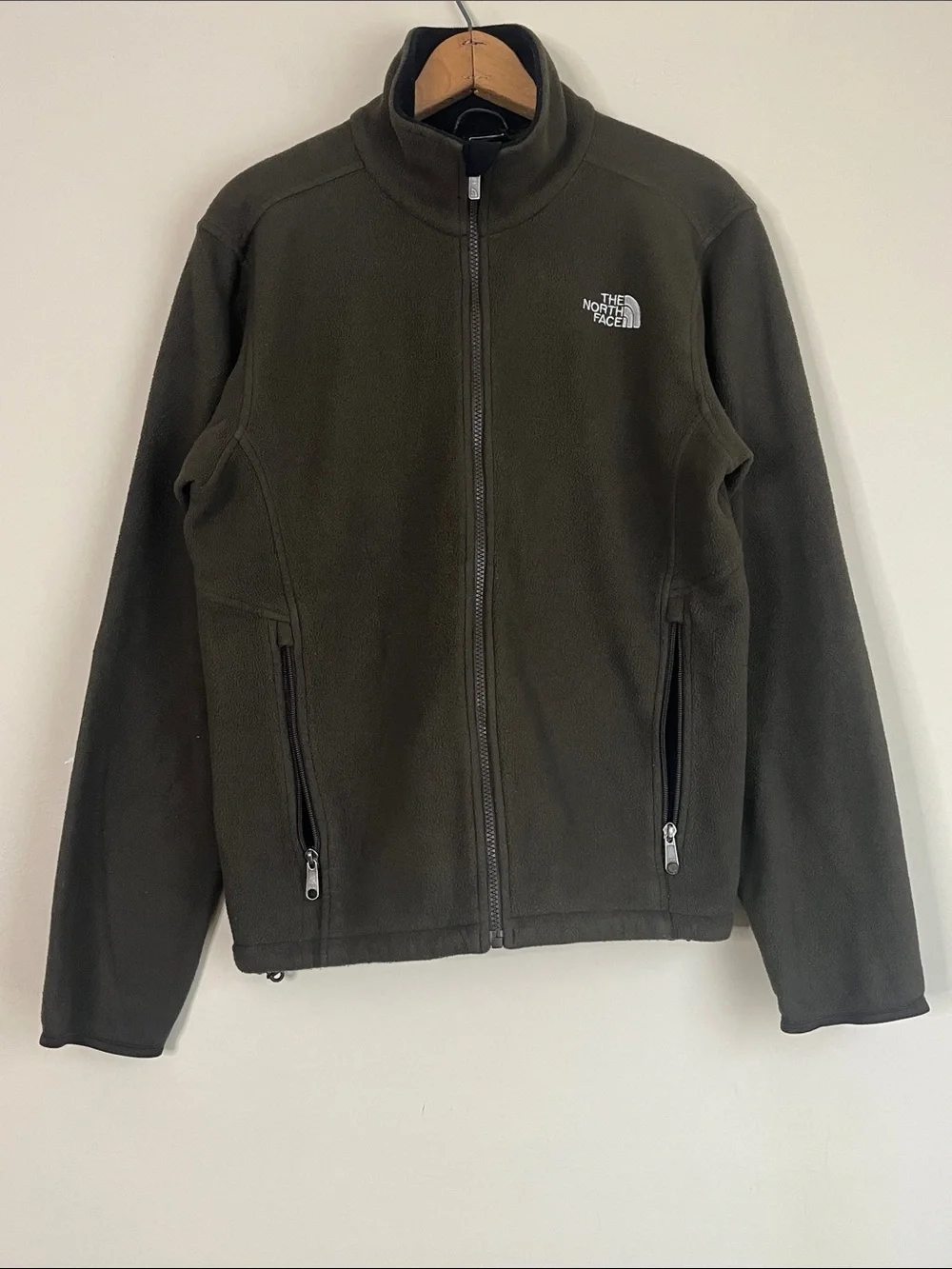 The North Face Men's Brown Zip-Up Fleece Jacket Size S
